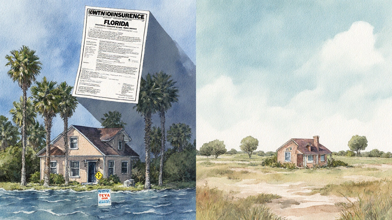 Side-by-side comparison of crowded Florida lot vs spacious Texas lot