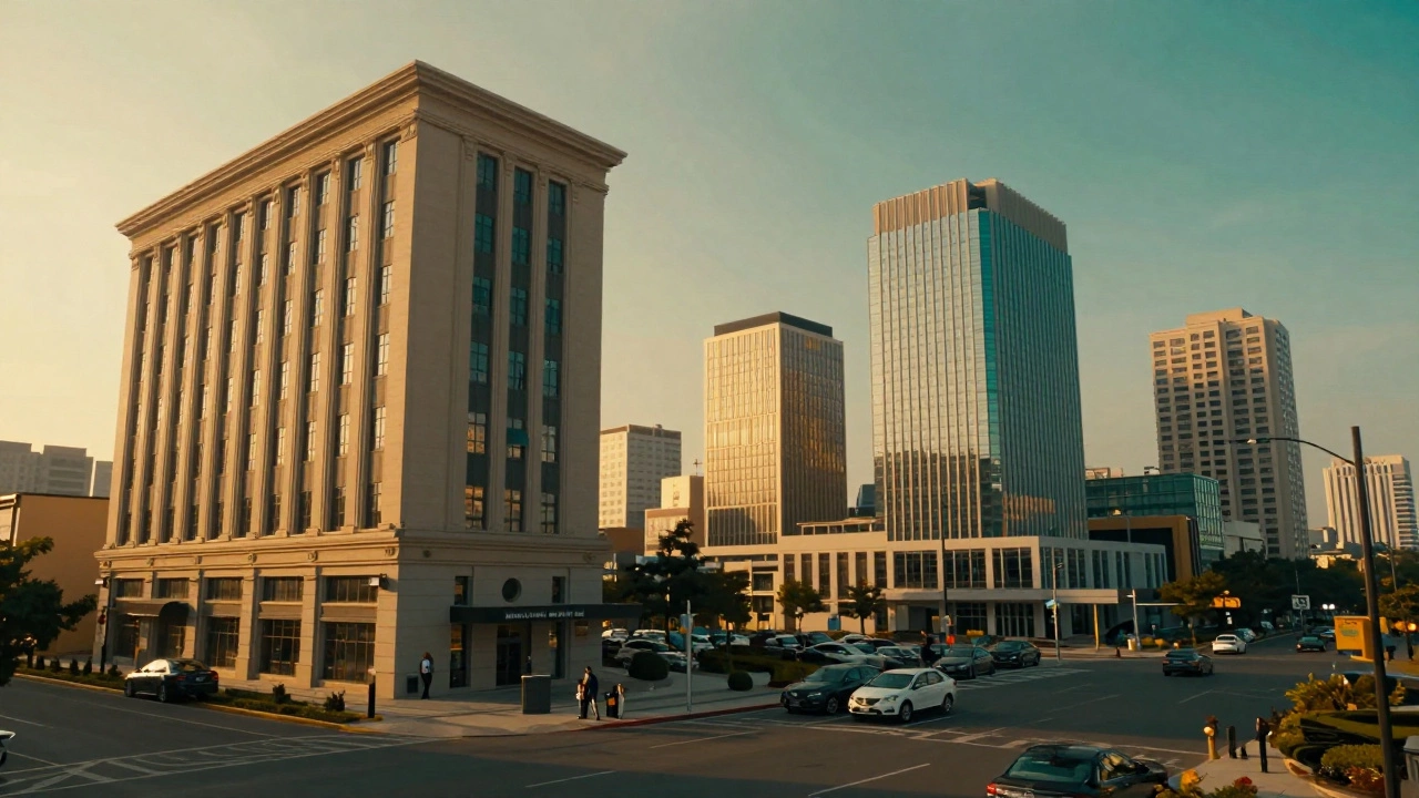 A commercial building showing transformation from an initial investment to a high-value asset