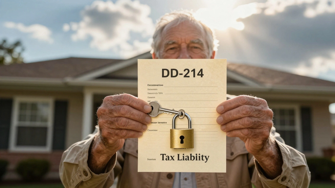 Veteran holding papers that unlock tax liability relief